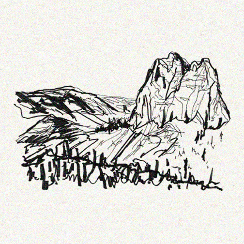 Crystal Crag - 4x6" Art Print