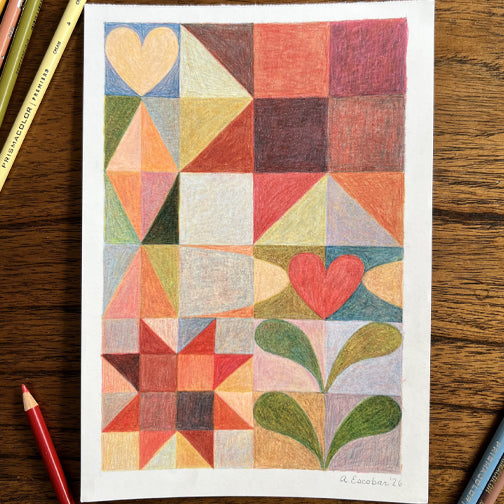 Quilted Love - 5x7" Art Print